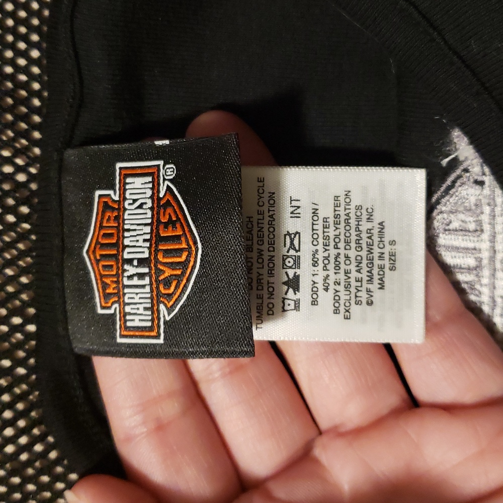 Make offer! Women's black mesh Harley Davidson tank shirt. Sz Sm. NWT. - Picture 5 of 5